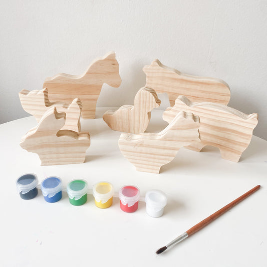 Set animales del campo para pintar