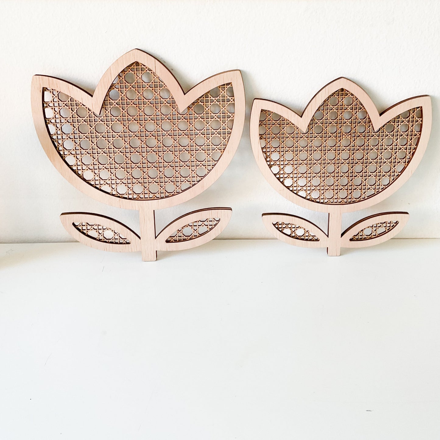 Decoración de muralla tulipanes de madera para pegar en la muralla