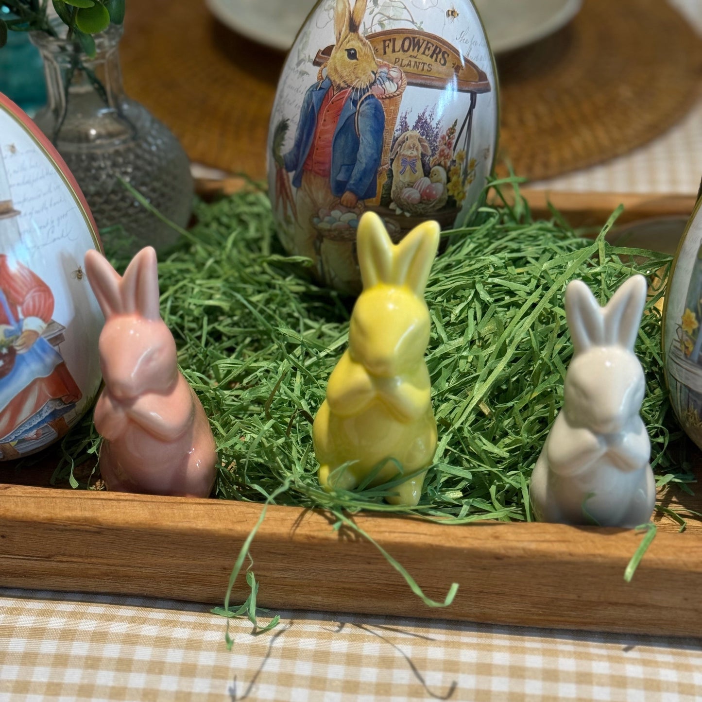 conejos de pascua color pastel