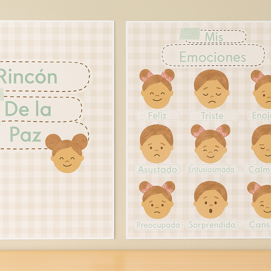 lámina para identificar las emociones. ilustración de las emociones.
