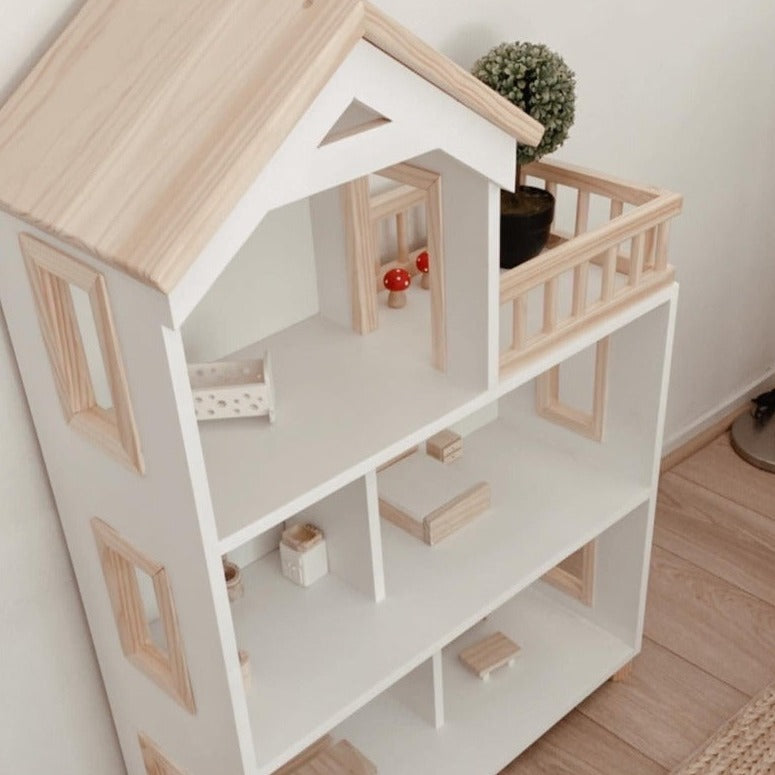 Casa De Muñecas Maletin CASA DE MADERA DE MUu00d1ECAS PISOS