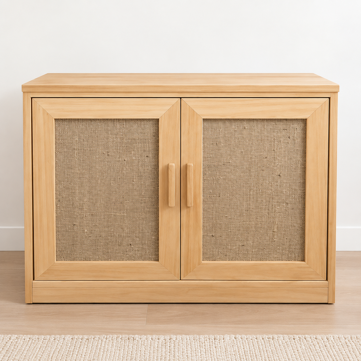Mueble Organizador - Pino y arpillera