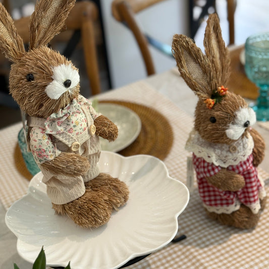 coneja de pascua de resureccion fibra natural