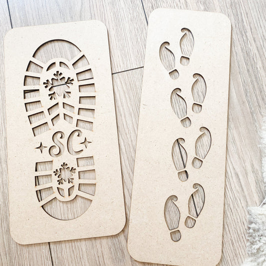 Huellas del viejito pascuero y los elfos