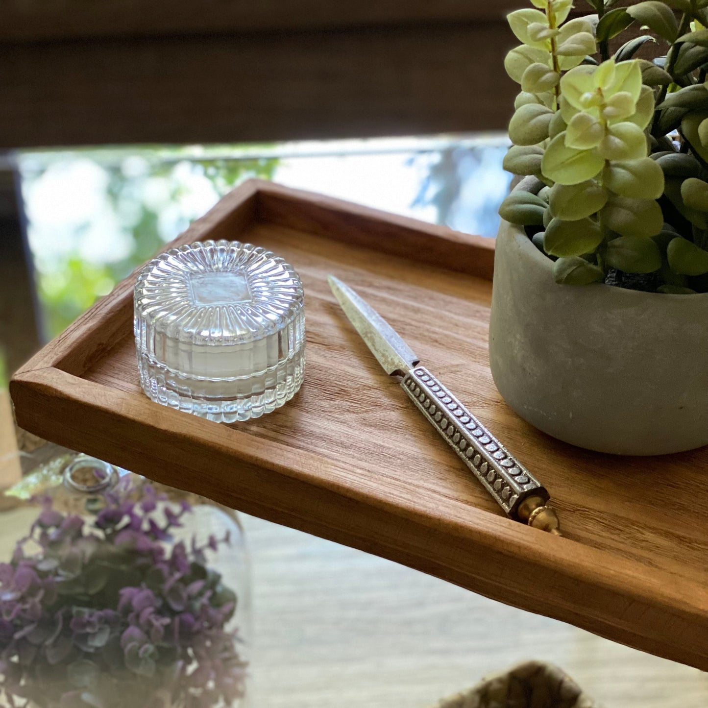 Bandeja rústica decorativa