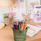 tarro decorativo para poner lapices en el escritorio 
