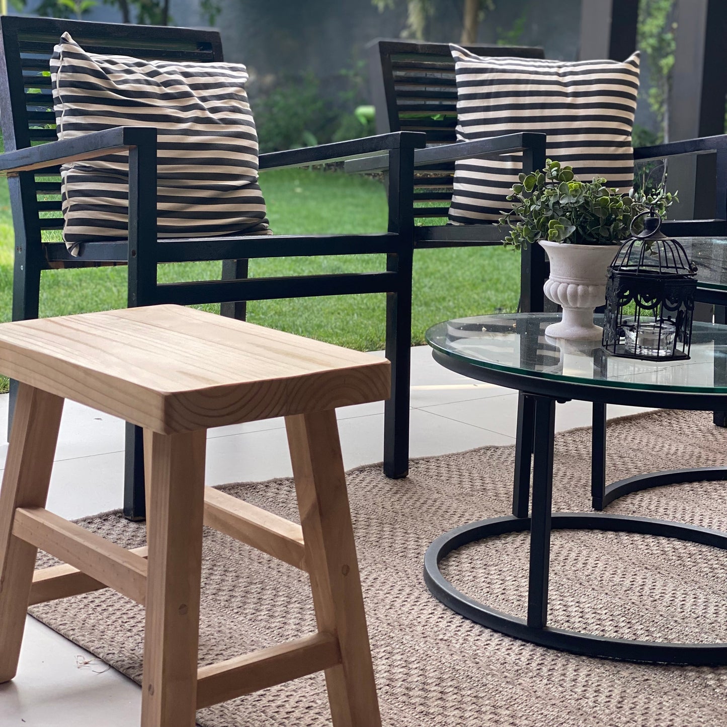 banca de madera para living 