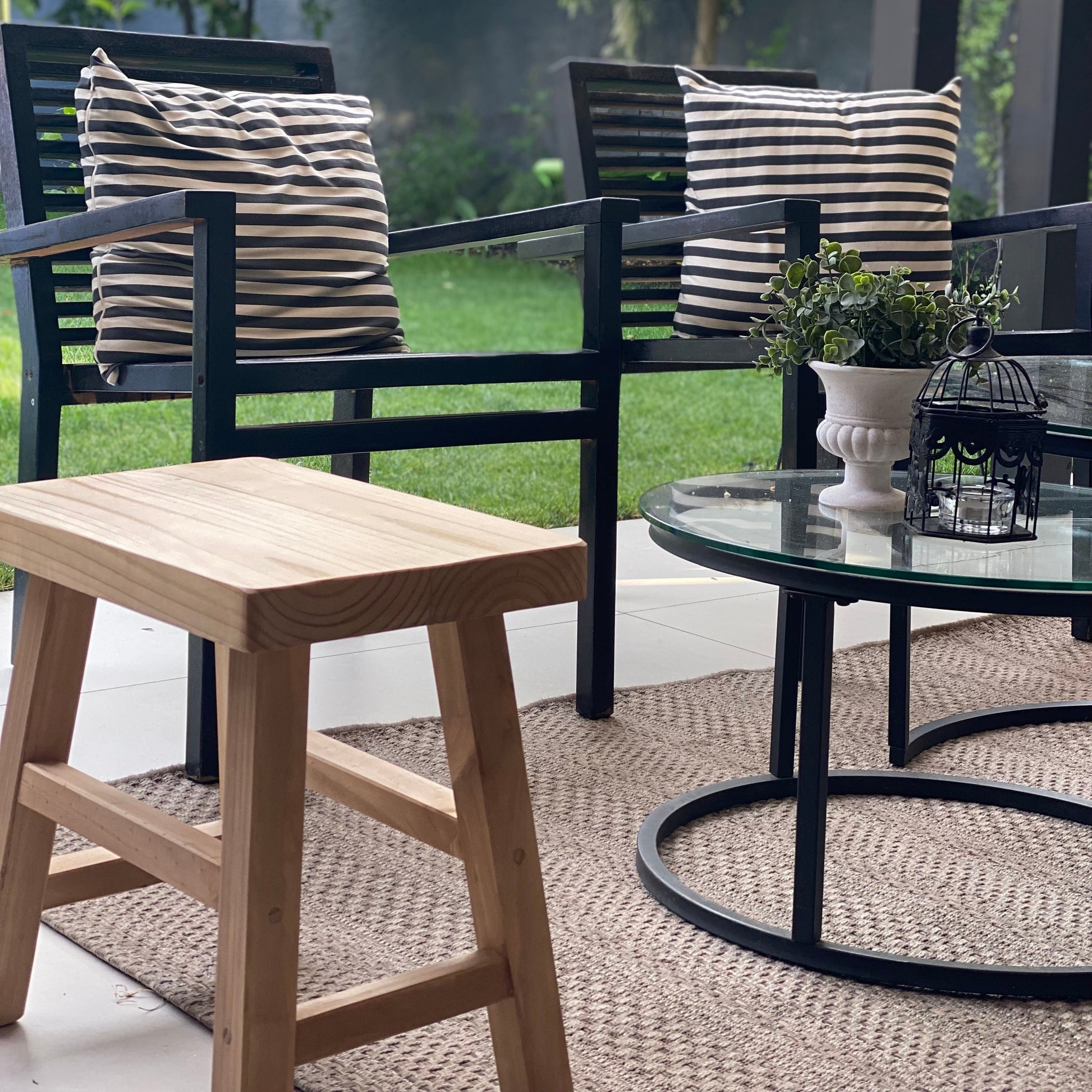 banca de madera para living 