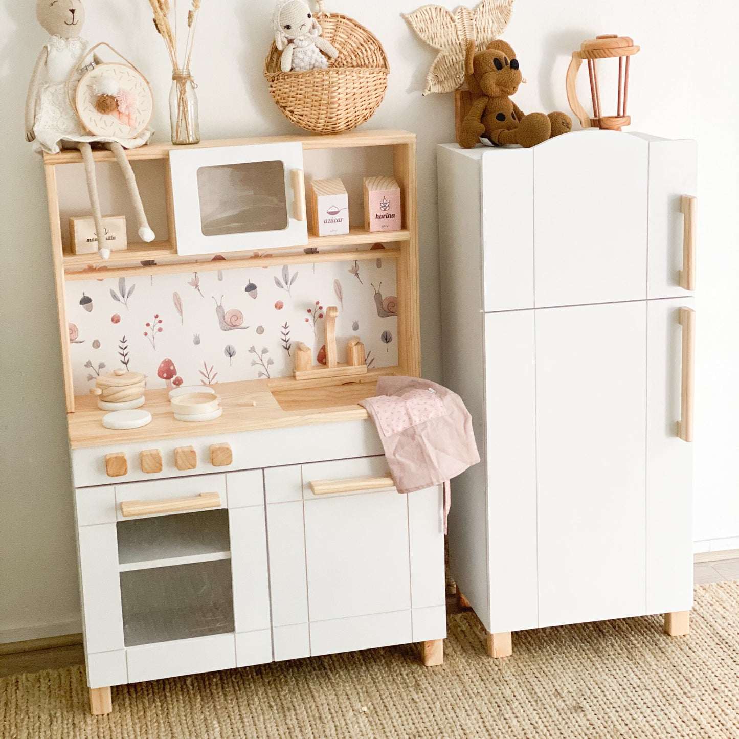 cocina de madera infantil