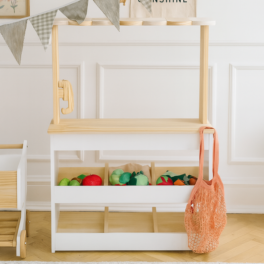 mercado de fruta y verdura de madera para niños juguete de madera 
